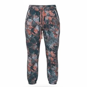 Anthropologie Daily Practice Camilla Floral Joggers XSP EUC Fleece Cottagecore